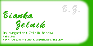 bianka zelnik business card